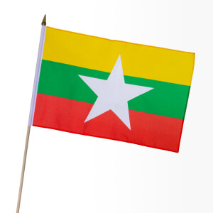 Stock-Flagge 30 x 45 : Myanmar