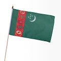 Stock-Flagge 30 x 45 : Turkmenistan