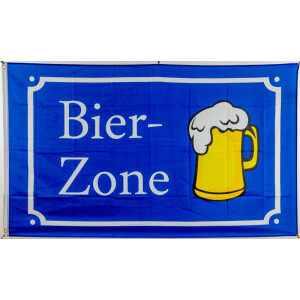 Fahne Flagge Bier Zone 90 x 150 cm