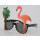 Partybrille Hawaii mit Palme und Flamingo
