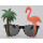 Partybrille Hawaii mit Palme und Flamingo