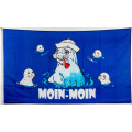 Flagge 90 x 150 : Seehund Moin Moin mit Pfeife