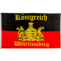 Flagge 90 x 150 : Königreich Württemberg mit Schrift