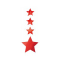 Deckenhänger 4 Rote Sterne 130 cm