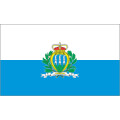 Tischflagge 15x25 San Marino mit Wappen