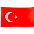 Türkei Fahne Flagge mit Ösen 90 x 150cm EM WM 2018 Banner Fußball Fanartikel 