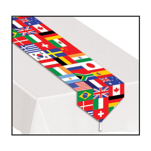 Papiertischläufer : Internationale Flaggen
