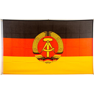 Aufnäher Fahne/Flagge DDR schwarz-rot-gelb Größe ca 9,5 x 6,5 cm  Neuware
