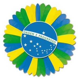 Dekofächer Brasilien mit Weltkugel, 1-seitiger Karton