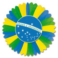 Dekofächer Brasilien mit Weltkugel, 1-seitiger Karton