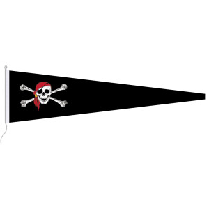 Langwimpel: Pirat mit Kopftuch 400x40 cm
