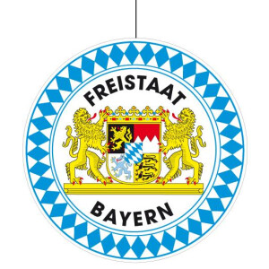 Deckenhänger Freistaat Bayern mit Wappen