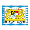 Motiv aus Karton Freistaat Bayern mit Rautenrahmen - Schild