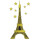 Motiv aus Karton Eiffelturm mit Sternen