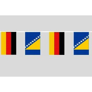 Party-Flaggenkette : Deutschland - Bosnien-Herz. 6,20 m