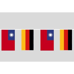 Party-Flaggenkette : Deutschland - Taiwan 6,20 m