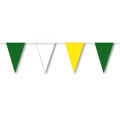 Wimpelkette wetterfest 4 m : grün/weiß/gelb, schwere...