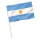 Stock-Flagge : Argentinien mit Wappen  / Premiumqualität 120x80 cm
