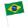 Stock-Flagge : Brasilien / Premiumqualität 45x30 cm