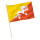 Stock-Flagge : Bhutan / Premiumqualität 45x30 cm