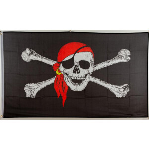 Flagge 90 x 150 : Piratenflagge mit Kopftuch
