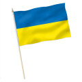 Stock-Flagge : Ukraine / Premiumqualität 45x30 cm