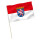 Stock-Flagge : Hessen mit Wappen / Premiumqualität 120x80 cm
