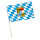 Stock-Flagge : Bayern Raute mit Wappen / Premiumqualität 120x80 cm