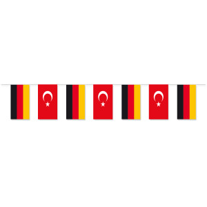 Papierfahnen-Kette 5m : Deutschland - Türkei