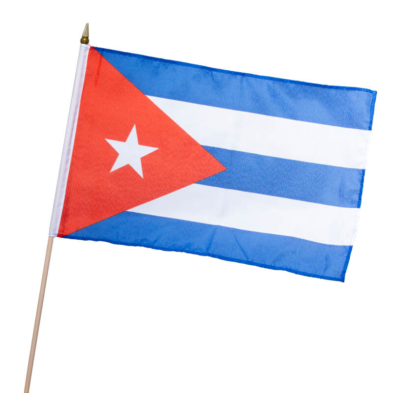 Kuba Stockflagge Flaggen Fahnen Stockfahne 30x45cm 