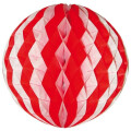 Wabenball rot/weiß 30cm, schwer entflammbar