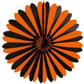 Dekofächer Orange/Schwarz 60cm, schwer entflammbar