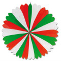 Dekofächer Grün-Weiß-Rot 60cm, schwer entflammbar