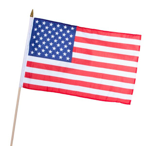 30 x 45 cm Fahnen Flagge 10 x USA Stockflagge 