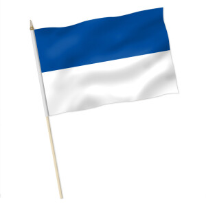 Stockflagge Stockfahne Fanflagge blau weiß 60x90cm Fahne Flagge mit Stock 