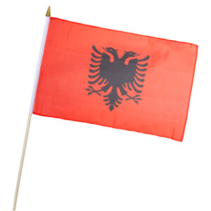 Stock-Flagge 30 x 45 : Albanien