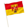 Stock-Flagge : Burgenland mit Wappen / Premiumqualität