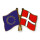 Freundschaftspin Europa-Dänemark