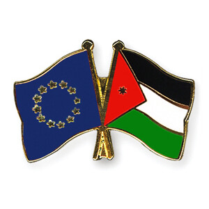 Freundschaftspin: Europa-Jordanien