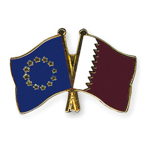 Freundschaftspin: Europa-Katar