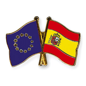 Freundschaftspin: Europa-Spanien