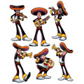 Motive aus Karton "Mariachi Band Mexiko" (6...