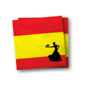 Party-Servietten Spanien mit Tänzerin