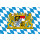 Aufkleber Bayern Wappen mit Löwen 9 x 6 cm