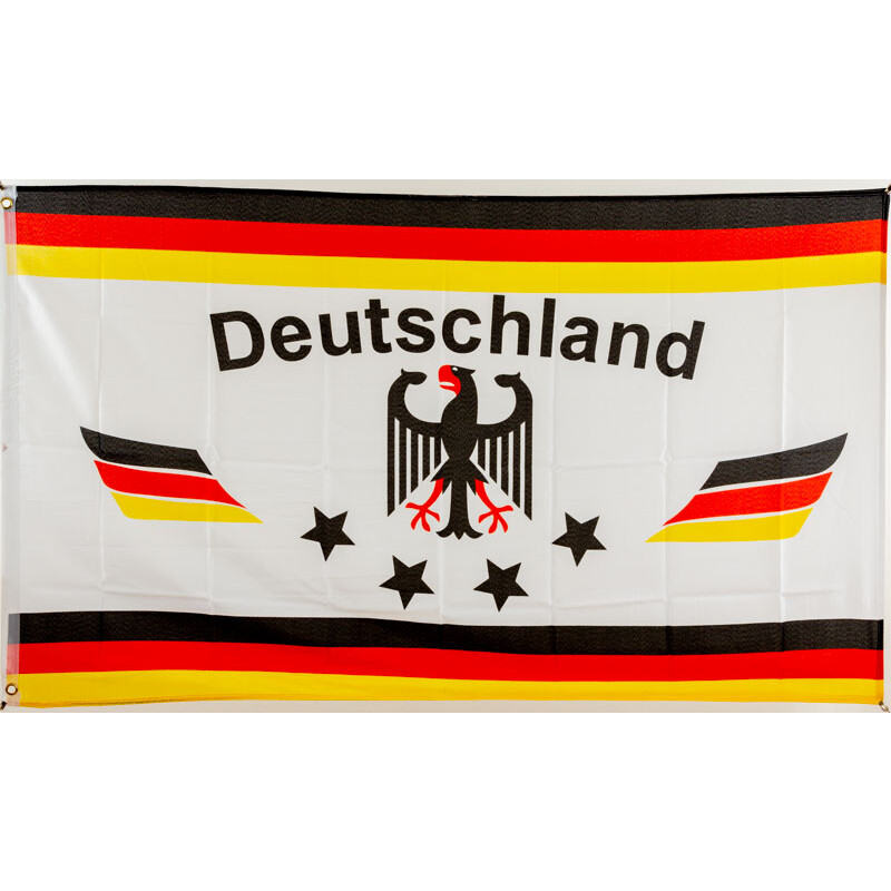 Deutschland 5 Sterne Fußball Fanflagge Fan Fahne Flagge Hissflagge 150 x 90 cm 