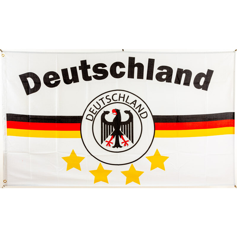 150 x 250 cm Fahne Flagge Deutschland Fussball 4 Sterne  Fan 