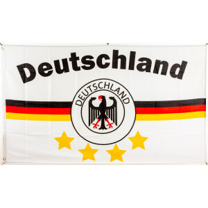 Flagge 90 x 150 : Deutschland Fanfahne 17 - 4 Sterne