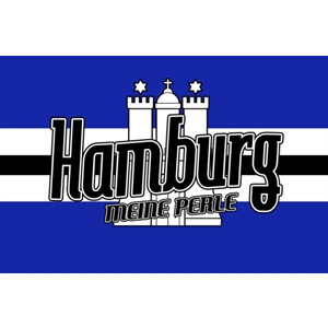 Flagge 90 x 150 : Hamburg - Meine Perle