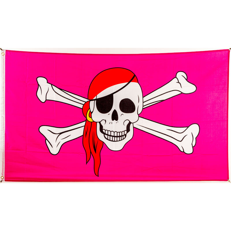 Flagge Fahne Pirat mit rotem Kopftuch 90 x 150 cm zum Hissen 