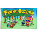 Flagge 90 x 150 : Frohe Ostern Hasenschule